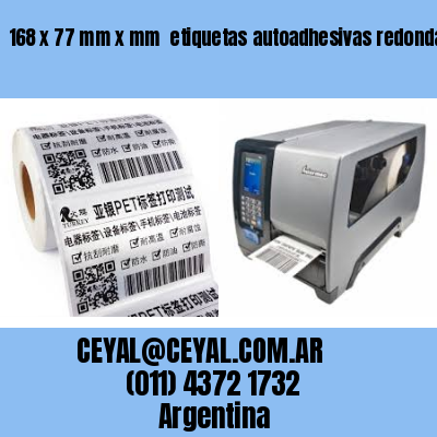 168 x 77 mm x mm  etiquetas autoadhesivas redondas