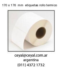 170 x 176  mm  etiquetas rollo termico
