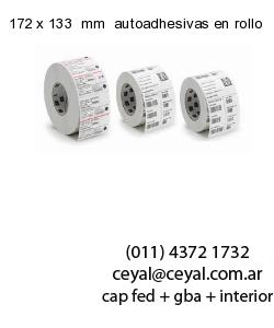 172 x 133  mm  autoadhesivas en rollo