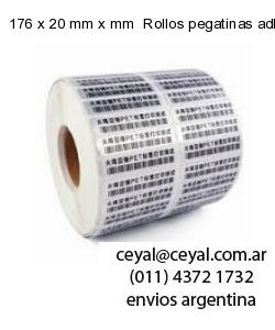 176 x 20 mm x mm  Rollos pegatinas adhesivas
