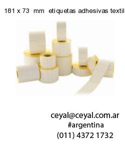 181 x 73  mm  etiquetas adhesivas textiles