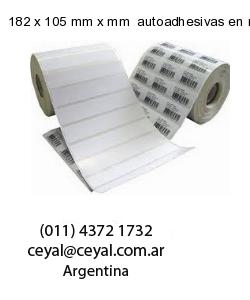 182 x 105 mm x mm  autoadhesivas en rollo