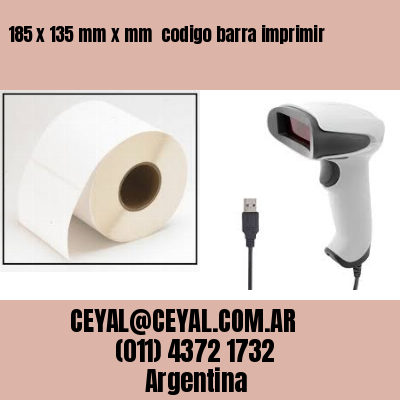 185 x 135 mm x mm  codigo barra imprimir