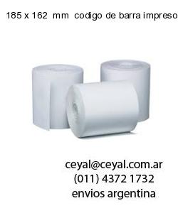 185 x 162  mm  codigo de barra impreso