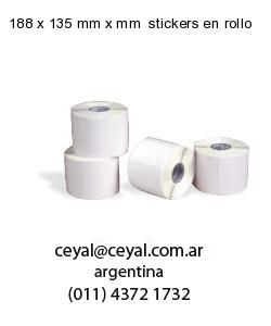 188 x 135 mm x mm  stickers en rollo