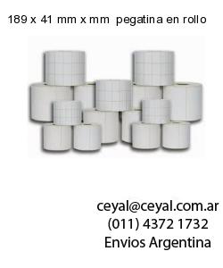 189 x 41 mm x mm  pegatina en rollo