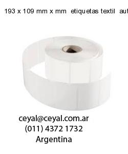 193 x 109 mm x mm  etiquetas textil  auto adhesiva