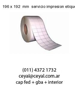 196 x 192  mm  servicio impresion etiquetas numeradas