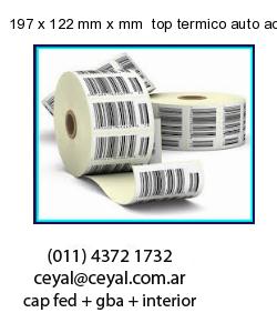 197 x 122 mm x mm  top termico auto adhesivo top termico adesivo