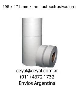 198 x 171 mm x mm  autoadhesivas en rollo