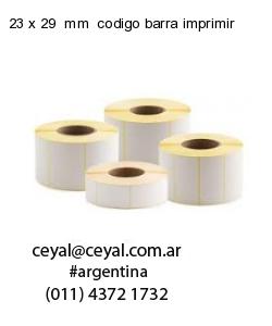 23 x 29  mm  codigo barra imprimir