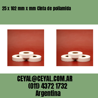 25 x 102 mm x mm Cinta de poliamida