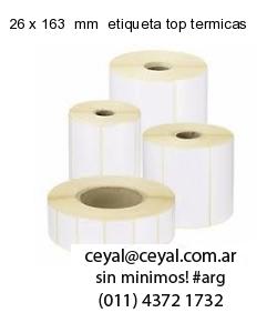 26 x 163  mm  etiqueta top termicas