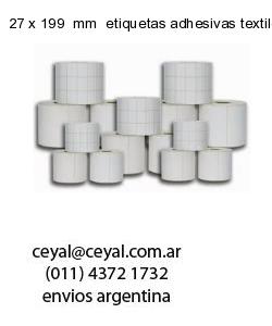 27 x 199  mm  etiquetas adhesivas textiles
