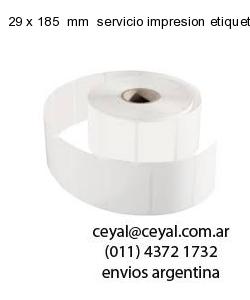 29 x 185  mm  servicio impresion etiquetas correlativas