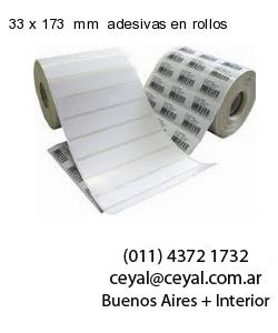 33 x 173  mm  adesivas en rollos
