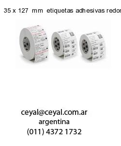 35 x 127  mm  etiquetas adhesivas redondas