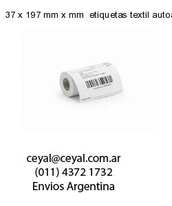 37 x 197 mm x mm  etiquetas textil autoadhesivas