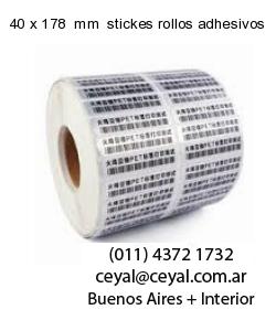 40 x 178  mm  stickes rollos adhesivos