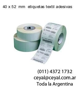 40 x 52  mm  etiquetas textil adesivas