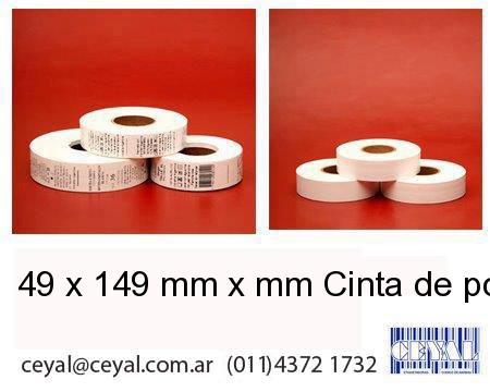 49 x 149 mm x mm Cinta de poliamida
