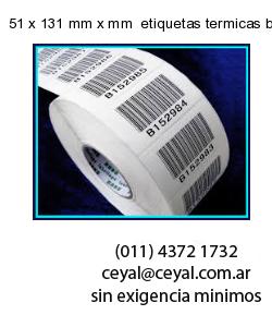 51 x 131 mm x mm  etiquetas termicas balanzas