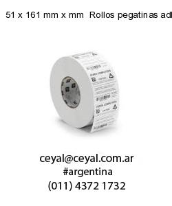 51 x 161 mm x mm  Rollos pegatinas adhesivas