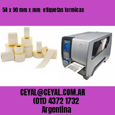 54 x 90 mm x mm  etiquetas termicas