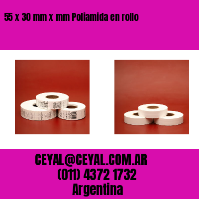 55 x 30 mm x mm Poliamida en rollo