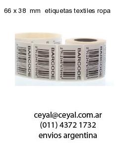 66 x 38  mm  etiquetas textiles ropa