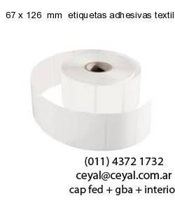 67 x 126  mm  etiquetas adhesivas textiles