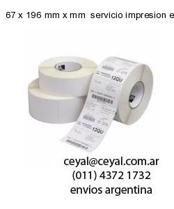 67 x 196 mm x mm  servicio impresion etiquetas codigos