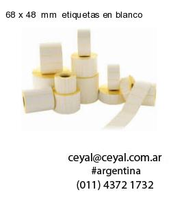 68 x 48  mm  etiquetas en blanco