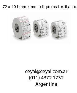 72 x 101 mm x mm  etiquetas textil autoadhesivas