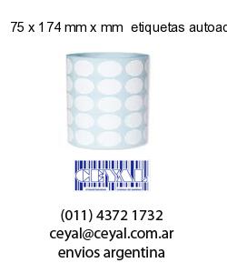 75 x 174 mm x mm  etiquetas autoadhesivas redondas