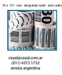 76 x 131  mm  etiquetas textil  auto adhesiva
