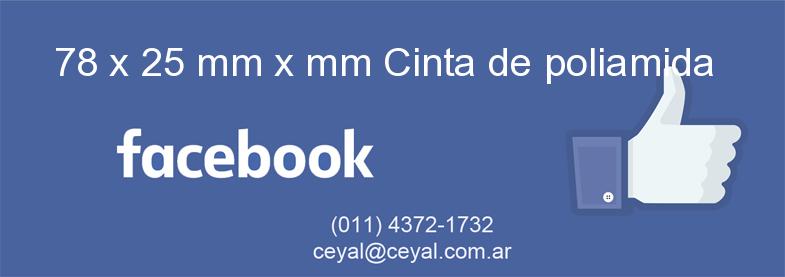 78 x 25 mm x mm Cinta de poliamida