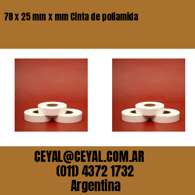 78 x 25 mm x mm Cinta de poliamida