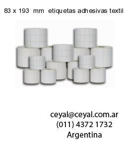 83 x 193  mm  etiquetas adhesivas textiles