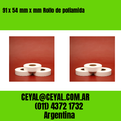 91 x 54 mm x mm Rollo de poliamida