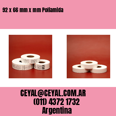 92 x 66 mm x mm Poliamida