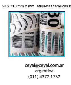 93 x 110 mm x mm  etiquetas termicas balanzas