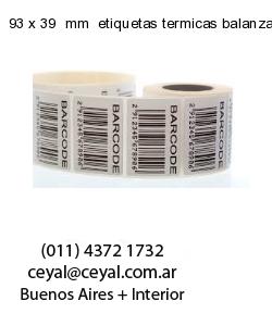 93 x 39  mm  etiquetas termicas balanzas
