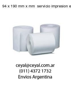 94 x 190 mm x mm  servicio impresion etiquetas numeradas
