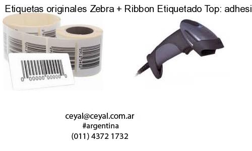 Etiquetas originales Zebra   Ribbon Etiquetado Top: adhesivo   ribbo