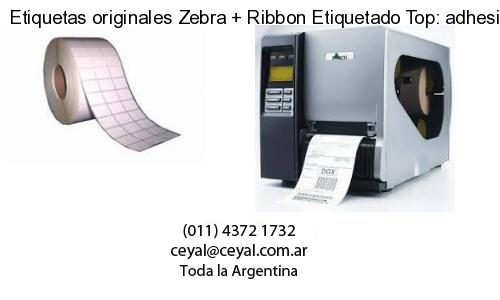 Etiquetas originales Zebra   Ribbon Etiquetado Top: adhesivo   ribbo