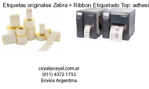 Etiquetas originales Zebra   Ribbon Etiquetado Top: adhesivo   ribbo