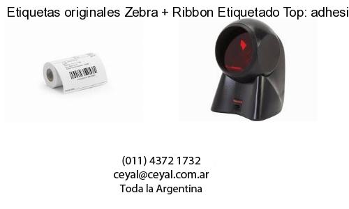 Etiquetas originales Zebra   Ribbon Etiquetado Top: adhesivo   ribbo