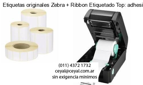 Etiquetas originales Zebra   Ribbon Etiquetado Top: adhesivo   ribbo