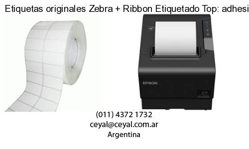 Etiquetas originales Zebra   Ribbon Etiquetado Top: adhesivo   ribbo